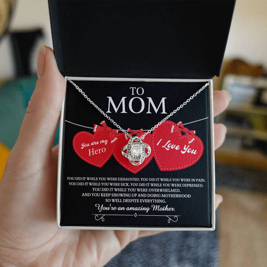 Mom-You Did It Love Knot Necklace