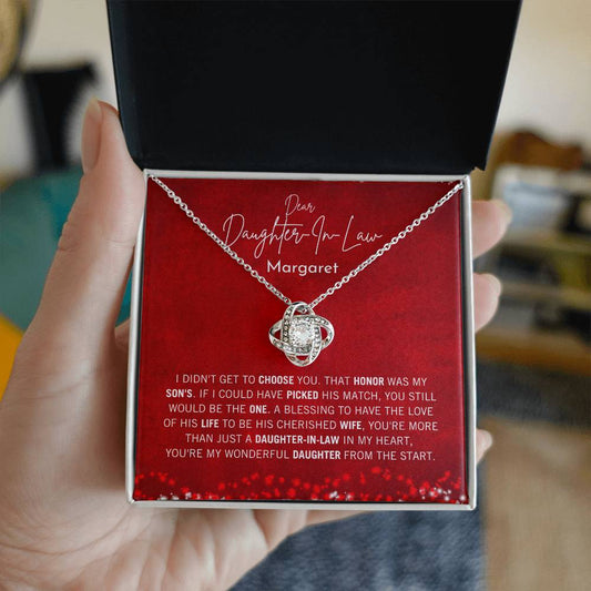 Perfect Daughter-in-law Gift from Mother-in-law | Love Knot Necklace