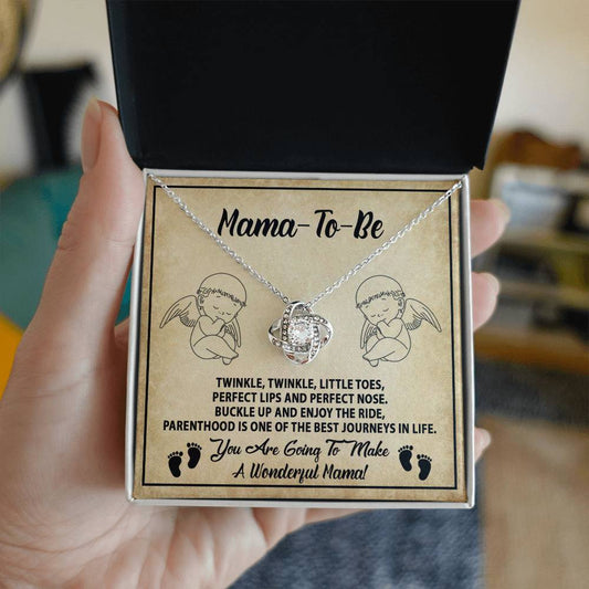 Mama To Be-Enjoy The Ride Love Knot Necklace
