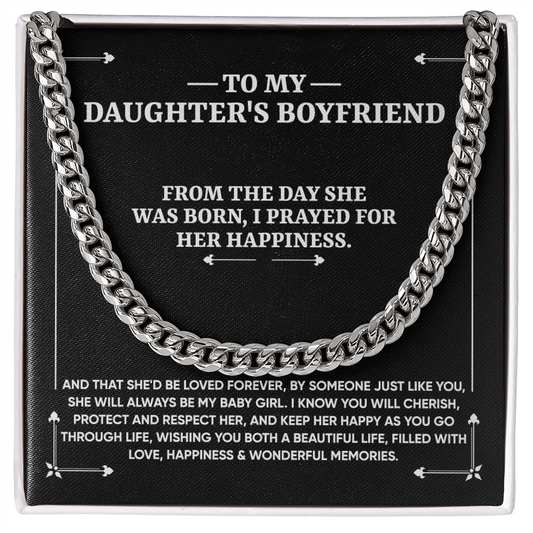 (Almost Gone) I Know You Will Respect Her - Daughter's Boyfriend Necklace Gift