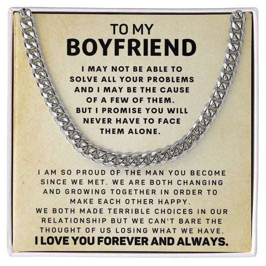 [Almost Sold Out] Boyfriend - Proud Of The Man You Become - Cuban Chain Neckalce