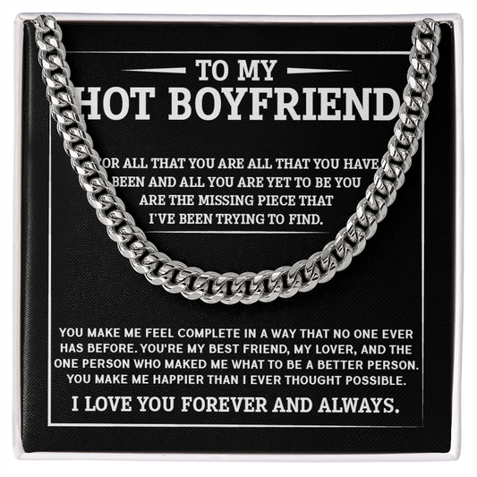 To My Boyfriend - You're My Best Friend - Cuban Link Chain Necklace