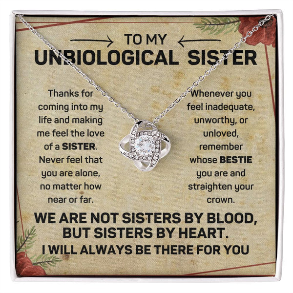 Unbiological Sister Necklace, Gift For Best Friend, Unbiological Siste –  Venture On Designs