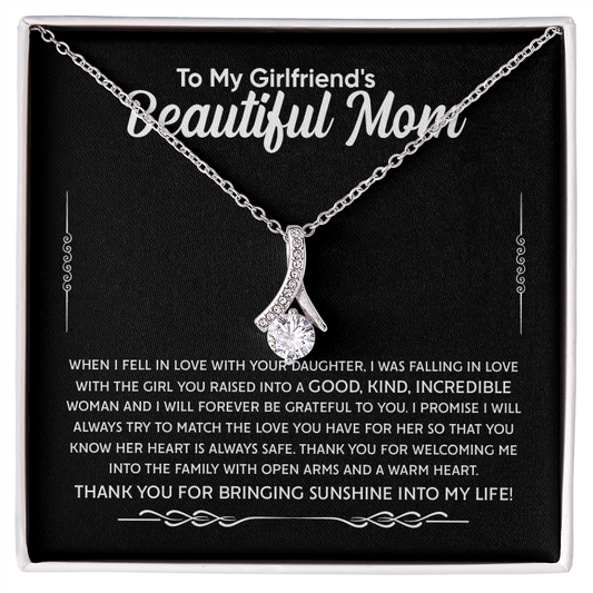 To My Girlfriend's Mom - Thank You For Welcoming Me Into The Family - Alluring Beauty Necklace